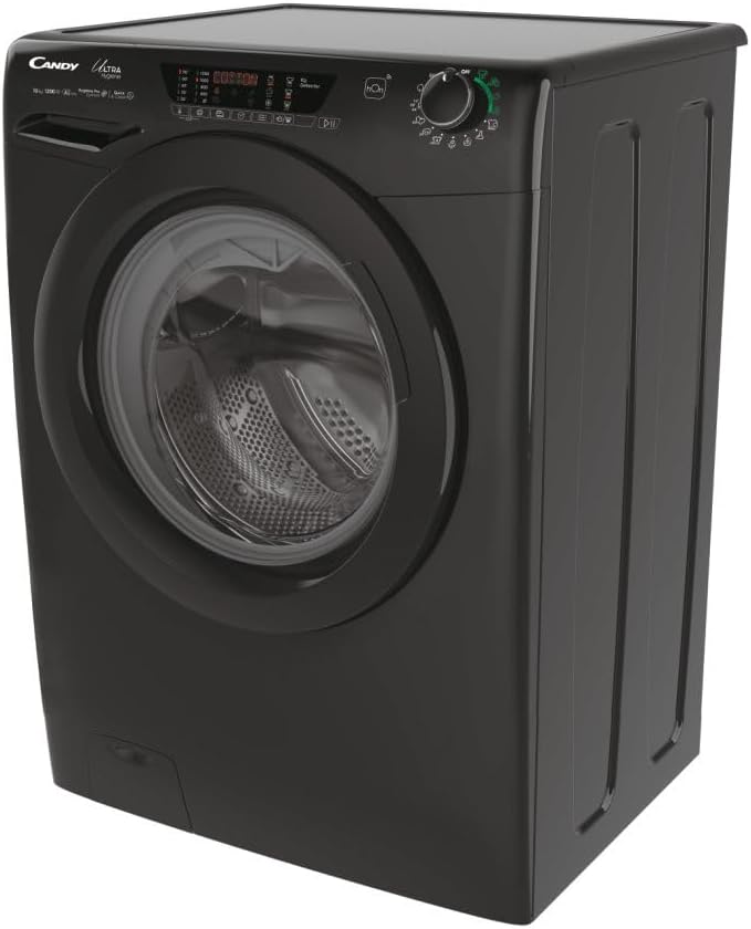 Lavatrice Libera Installazione Caricamento Frontale Candy Ultra Hygiene HES12104TWMBB6-S 10 kg 1200 Giri/min Nero
