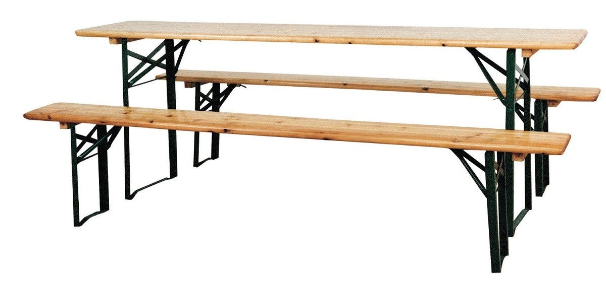 Set birreria in legno cm 220x80x76H
