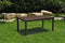 Tavolo da esterno giardino in resina antiurto effetto Polirattan Mod. Melody cm 160x94x74h marrone