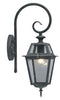 Lanterna da esterno in alluminio con braccio cm 20x20x50h Serie Milano colore grigio ghisa