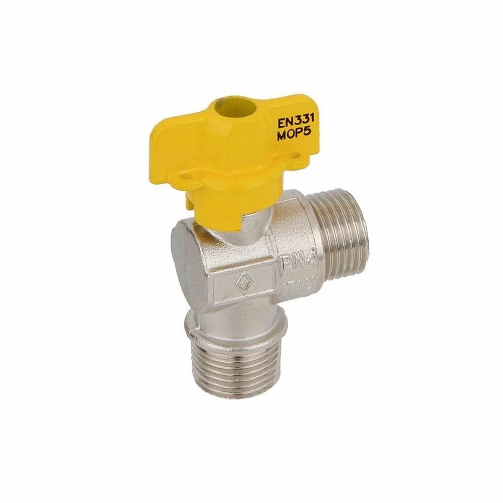 Rubinetto angolo Bugatti a gas M/M con leva a farfalla 1/2"