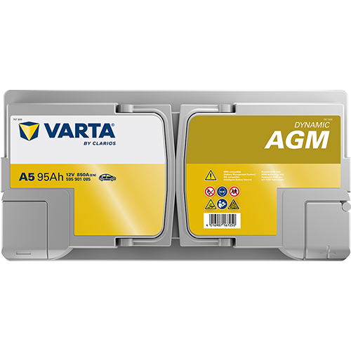 Batteria Varta A5 Start&Stop Silver Dynamic AGM A5 - 595901085 Per Auto e Barche