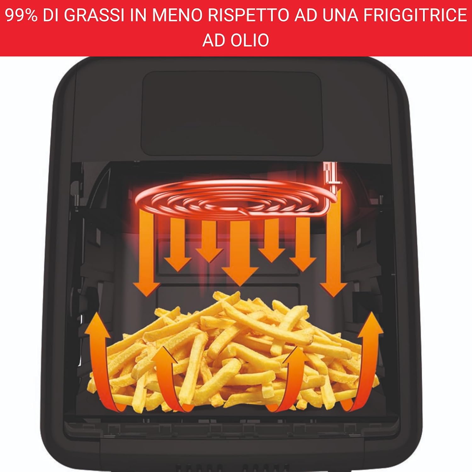 Friggitrice ad Aria Calda Moulinex Oven&Grill 11L Nero