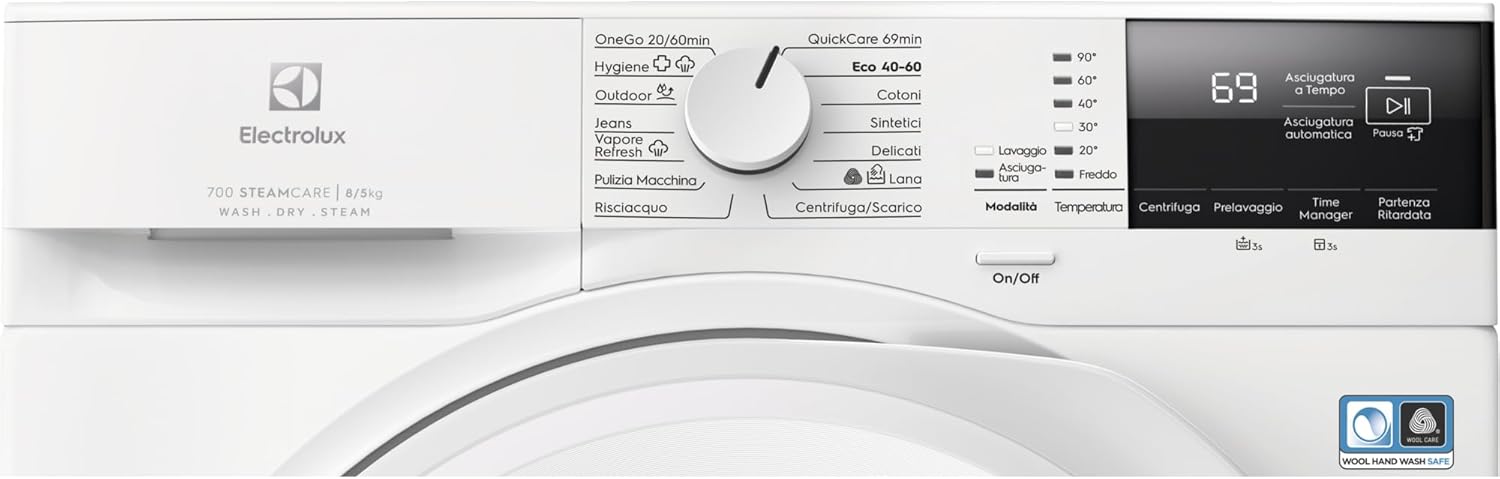 Lavasciuga Libera Installazione Caricamento Frontale Electrolux EW7W285W 8/5kg Bianco Classe D