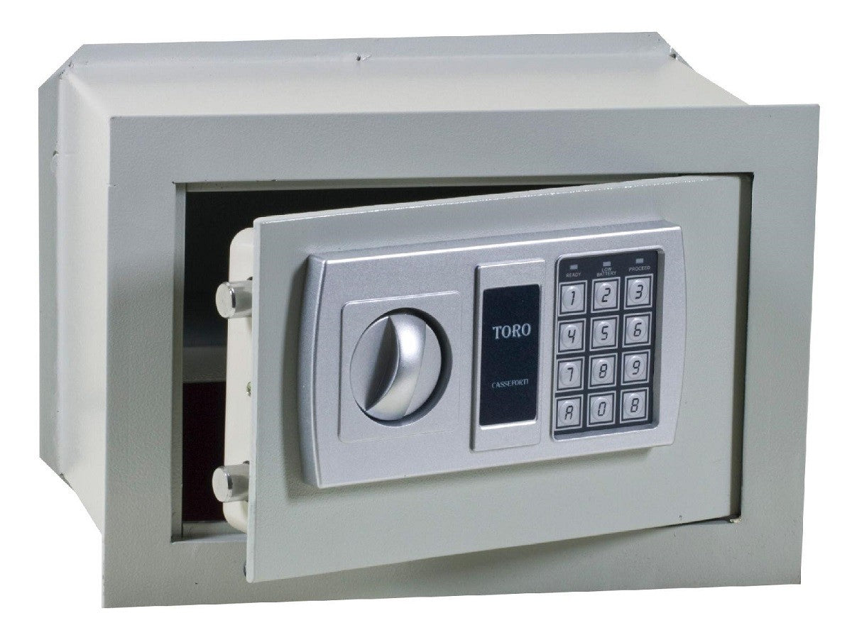 Cassaforte elettronica a muro cm 32x20x22h spessore sportello 6 mm