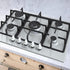 Piano Cottura a Gas Da Incasso Hisense GM973XF 90 cm Inox 5 Zone Griglie In Ghisa