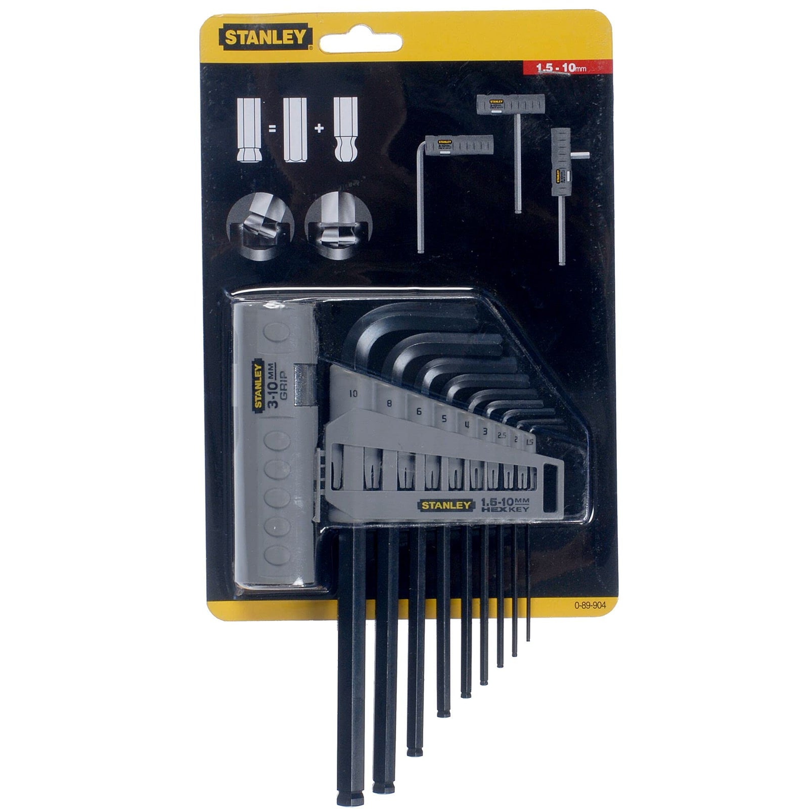 STANLEY Assortimento di 9 Chiavi Esagonali a Testa Sferica