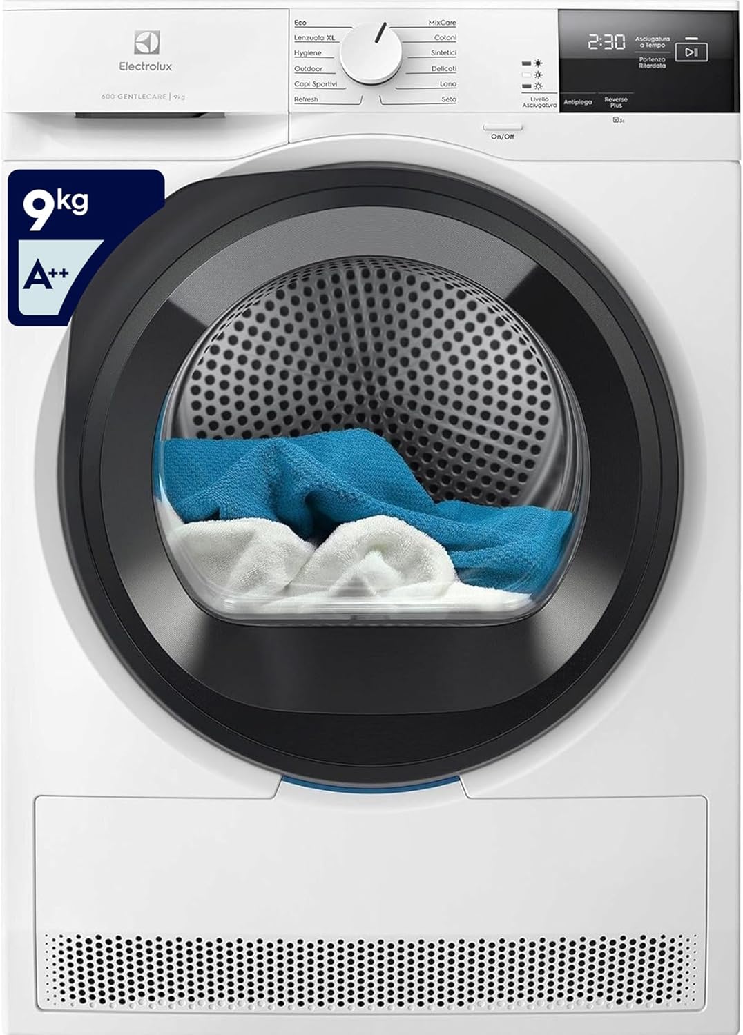 Asciugatrice Libera Installazione Caricamento Frontale Electrolux GentleCare 600 EW6H292G 9 kg A++ Bianco