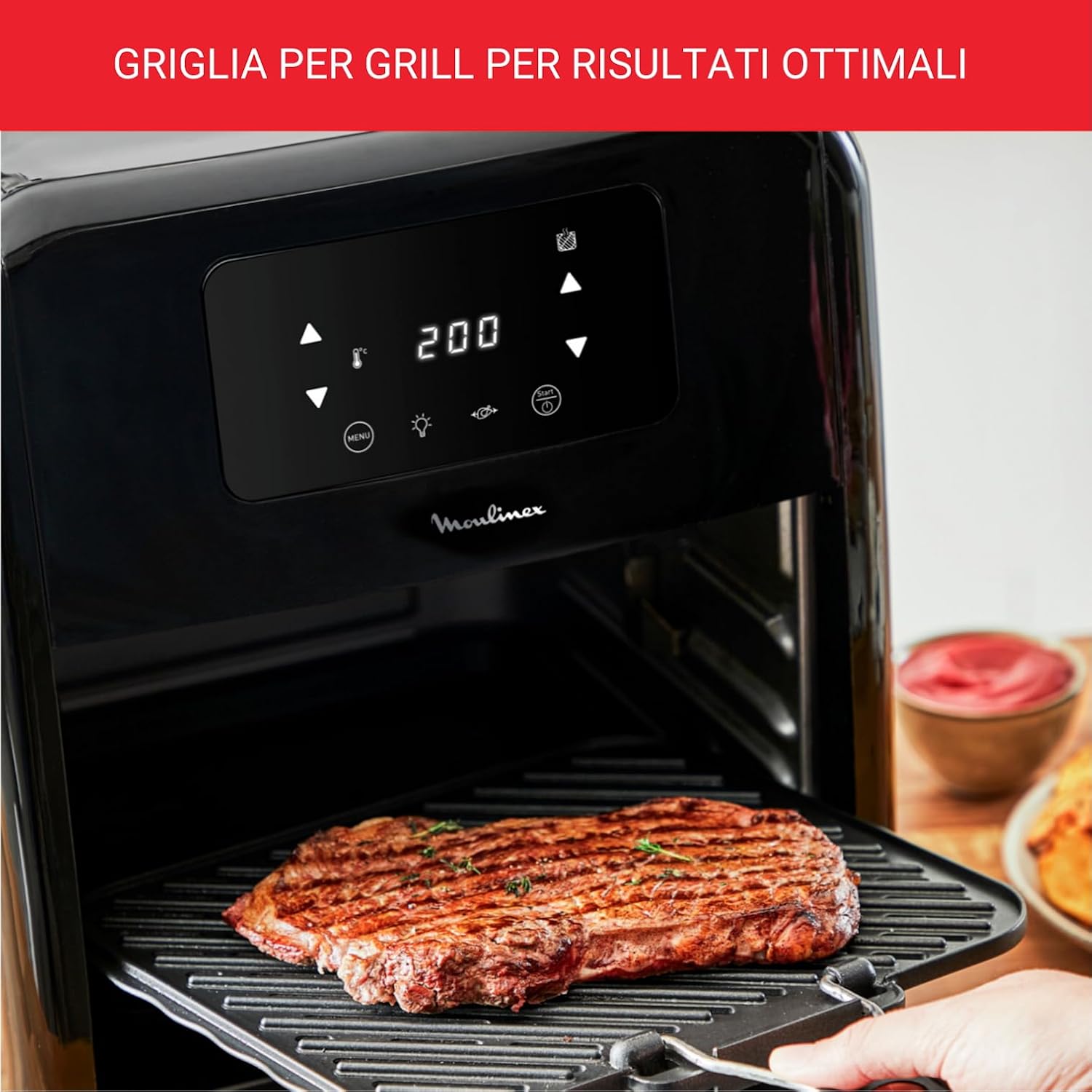 Friggitrice ad Aria Calda Moulinex Oven&Grill 11L Nero
