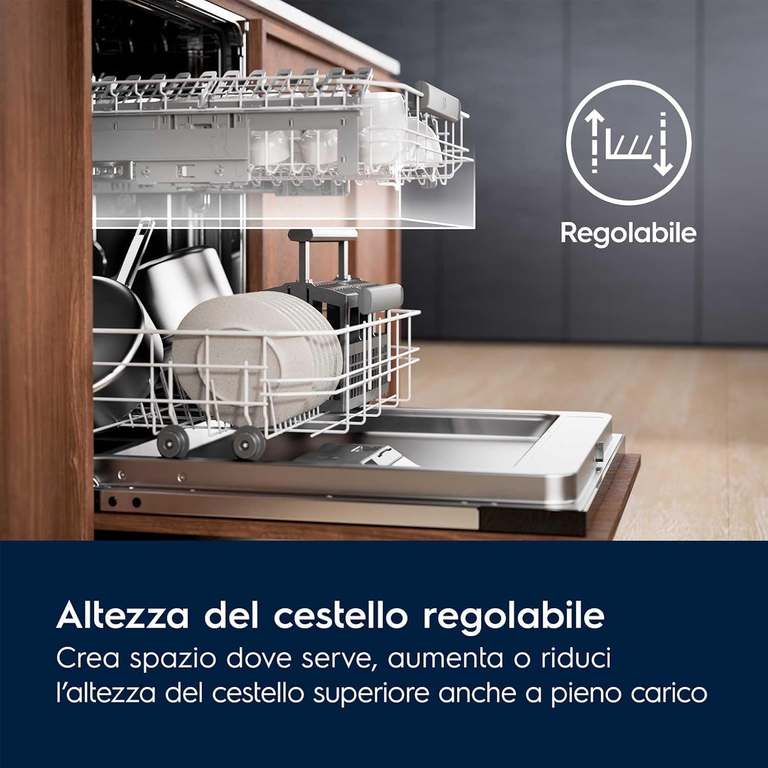Lavastoviglie Da Incasso a Scomparsa Totale Electrolux SatelliteClean LSV48400L 14 Coperti Classe C