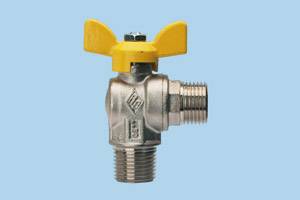 Rubinetto angolo a gas M/F con leva a farfalla 1/2