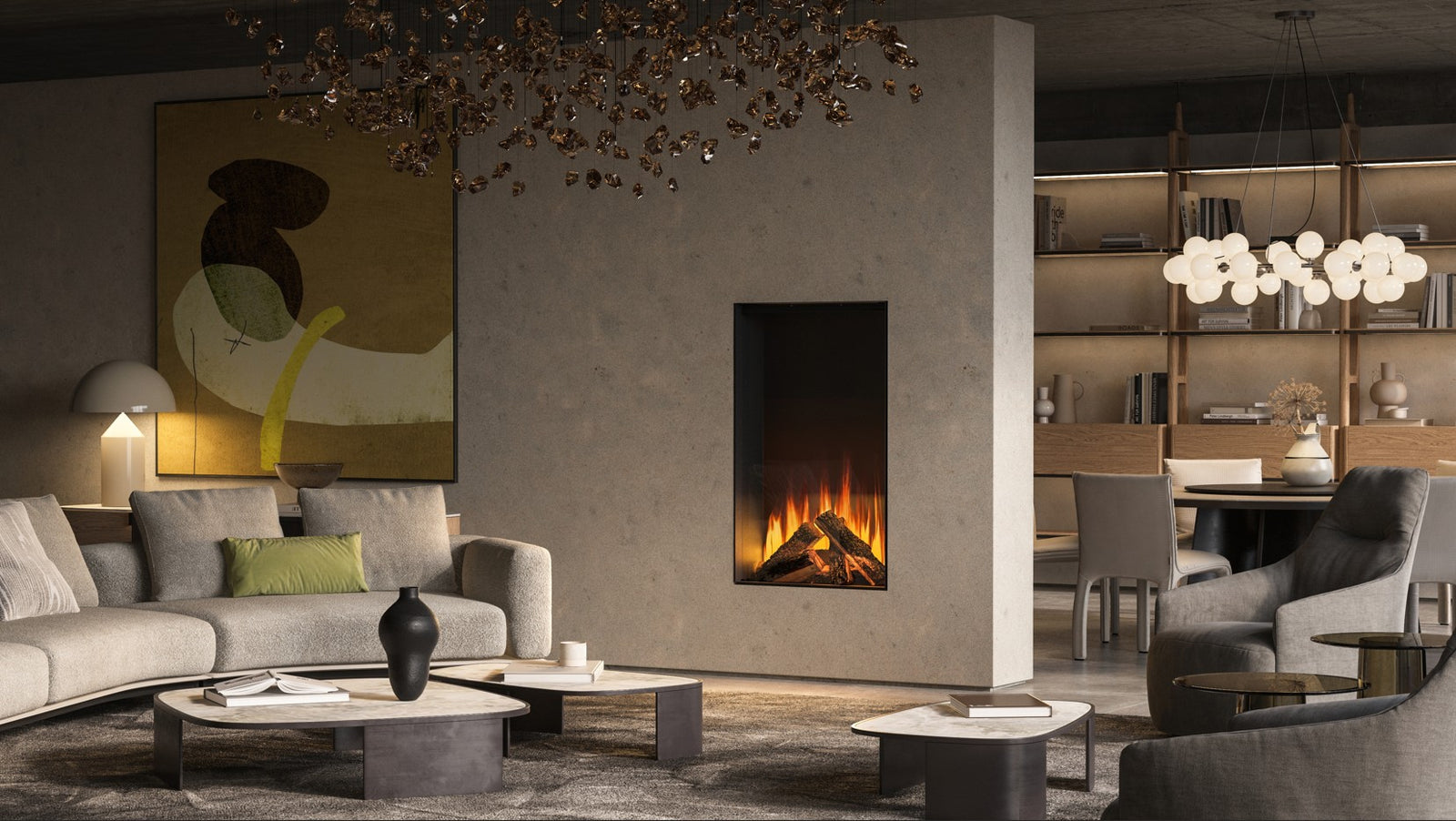 Camino Elettrico da Incasso MaisonFire Modello ALISA VERTICALE