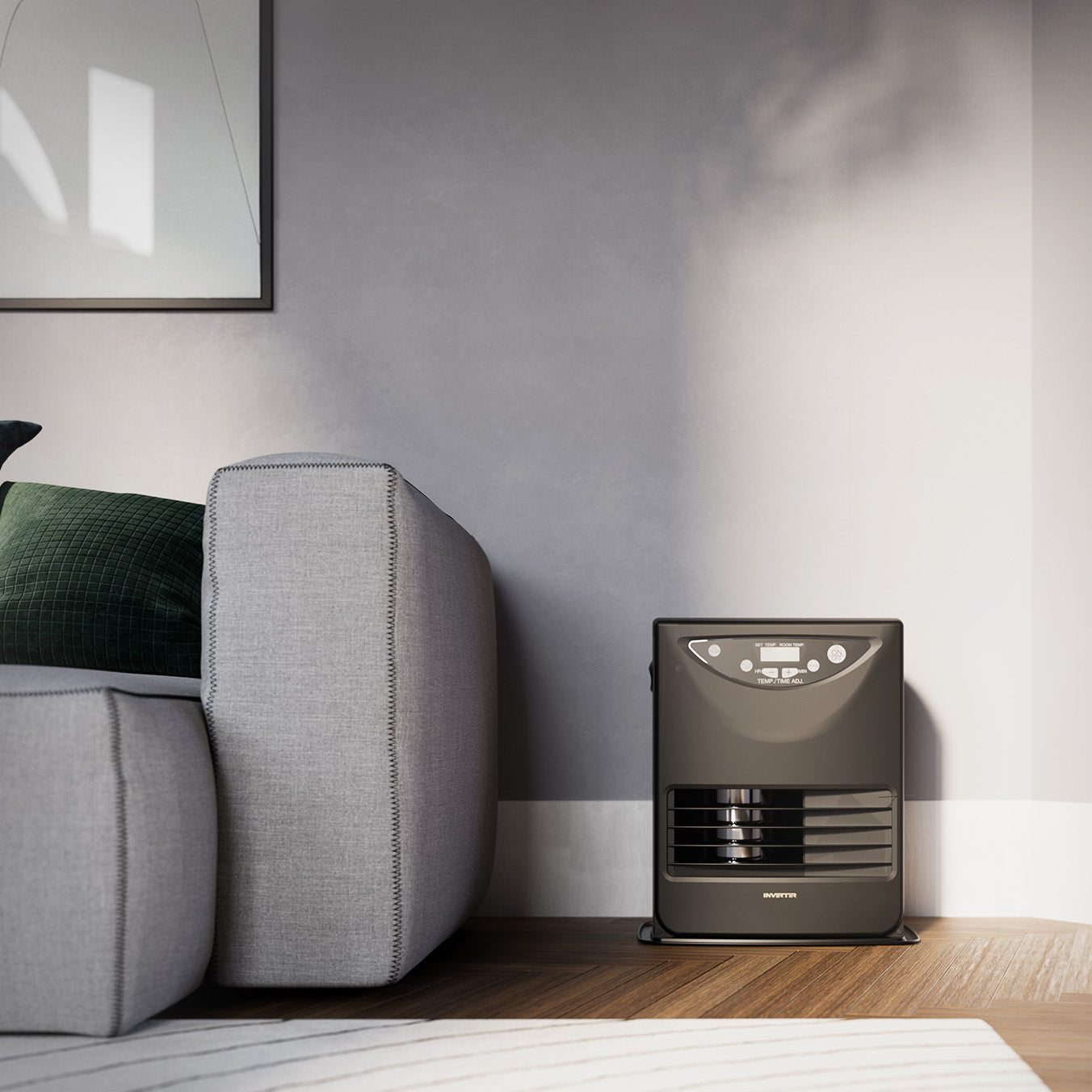 TECNO AIR SYSTEM Stufa Elettronica Ventilata Inverter Modello 3026 - Colore Grigio