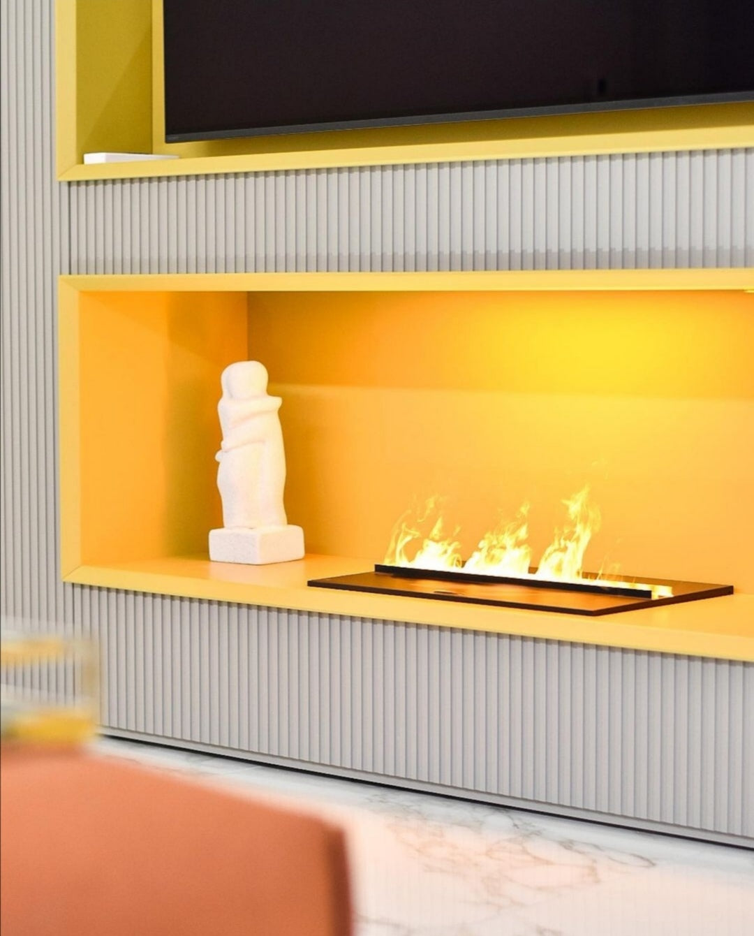Camino Elettrico ad Acqua MaisonFire Modello BRACE 50 Multicolore (Idraulico)