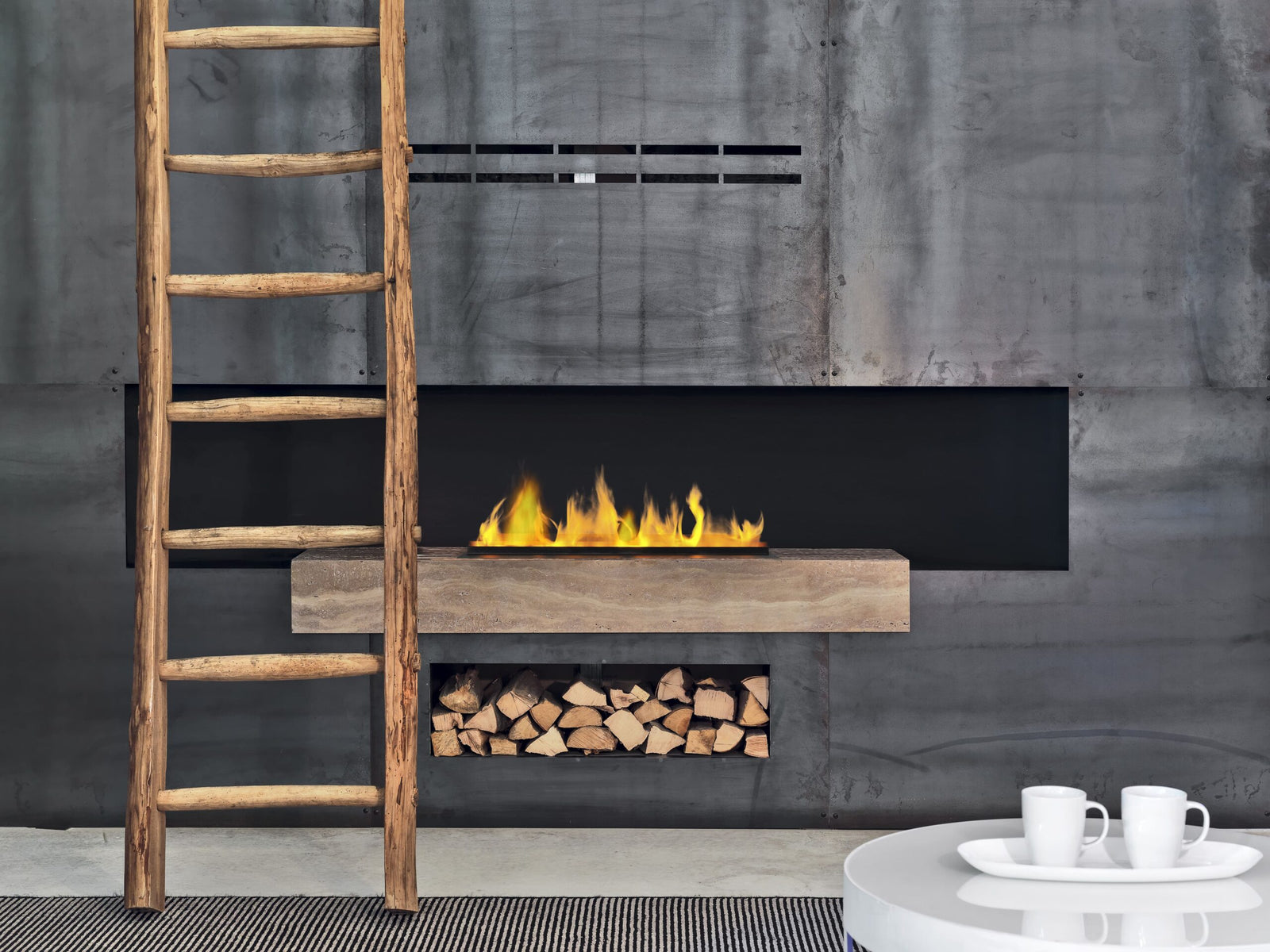 Camino Elettrico ad Acqua MaisonFire Modello BRACE 50 Multicolore (Idraulico)