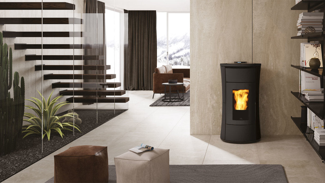 Termostufa a Pellet EdilKamin Modello Cherie H 10 Evo Da 10,5 Kw - Vari Colori
