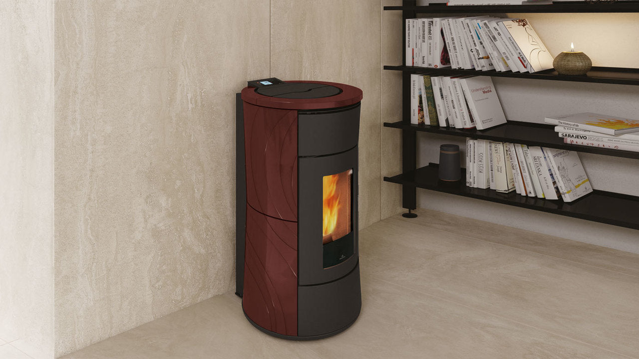 Termostufa a Pellet EdilKamin Modello Cherie H 10 Evo Da 10,5 Kw - Vari Colori