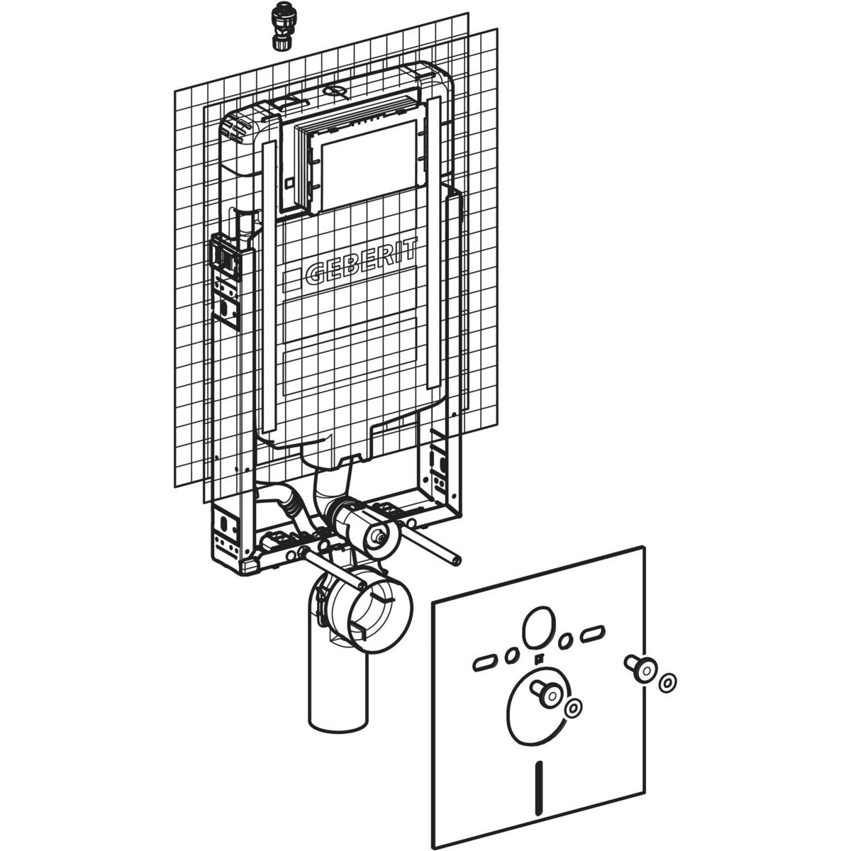 Réservoir encastré Geberit Combifix 110.790.00.1 pour WC suspendus