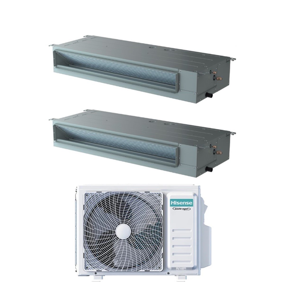 Hisense Dual Split Inverter Ducted Air Conditioner 12000+12000 With 2AMW52U4RXC