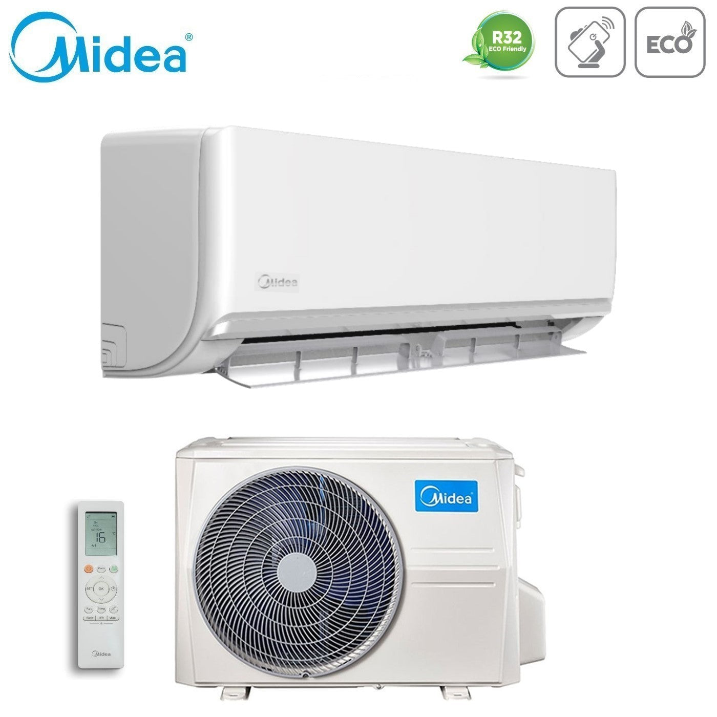Condizionatore Climatizzatore Midea Inverter Serie Exclusive R-32 18000 BTU MSAGWCU-18HRDN8 Wi-Fi Optional