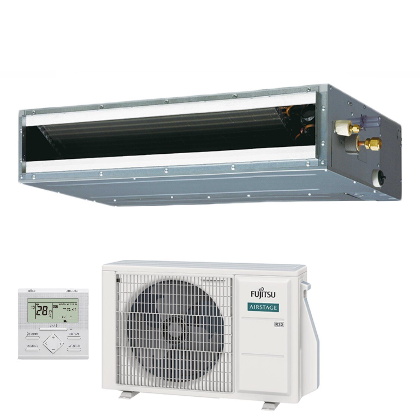 Condizionatore Climatizzatore Fujitsu Canalizzato Serie KL Eco R-32 14000 BTU ARXG14KLLAP/AOEG14KATA Wi-Fi Optional