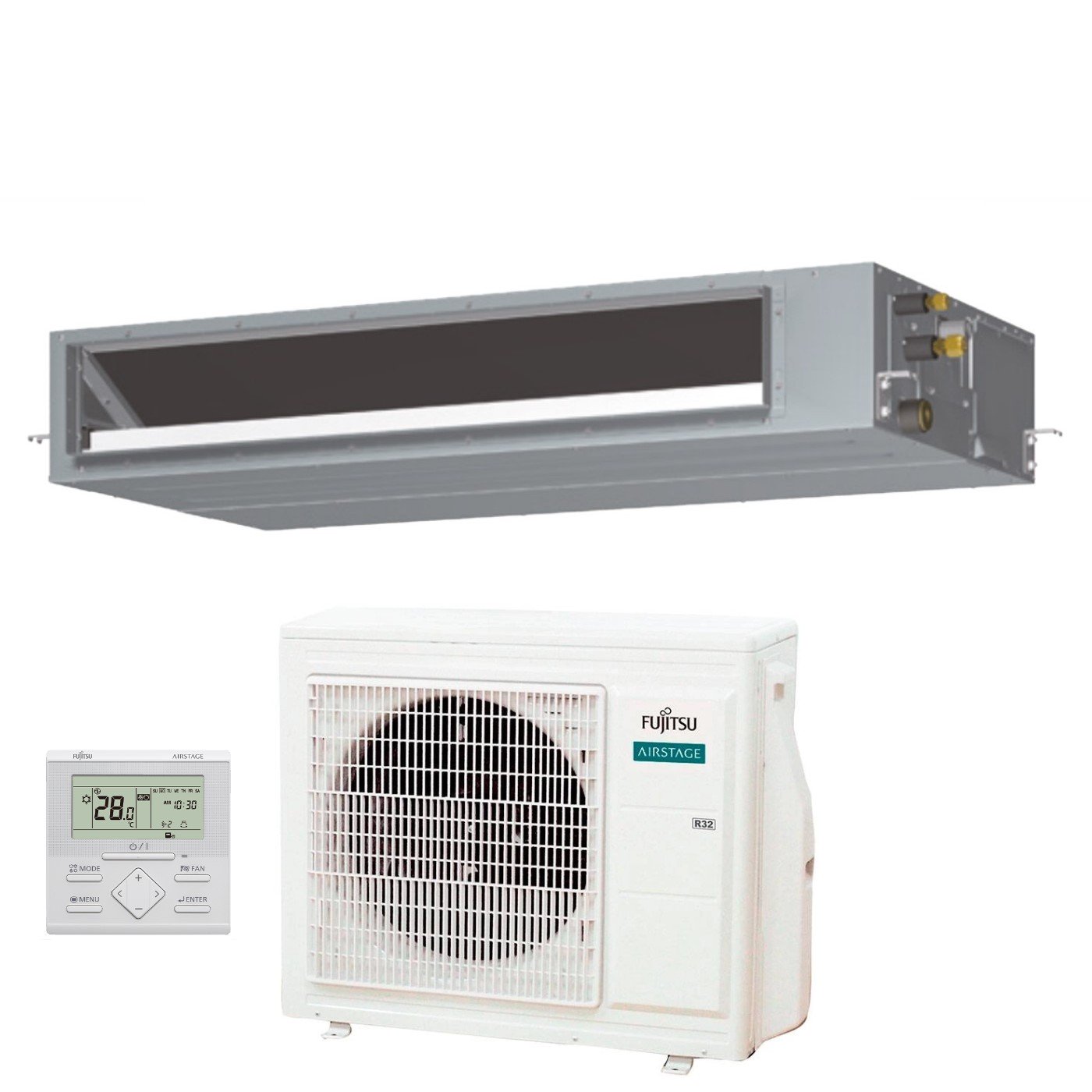 Condizionatore Climatizzatore Fujitsu Canalizzato Serie KMTAP R-32 45000 BTU ARXH45KMTAP/AOEG45KBTB Wi-Fi Optional