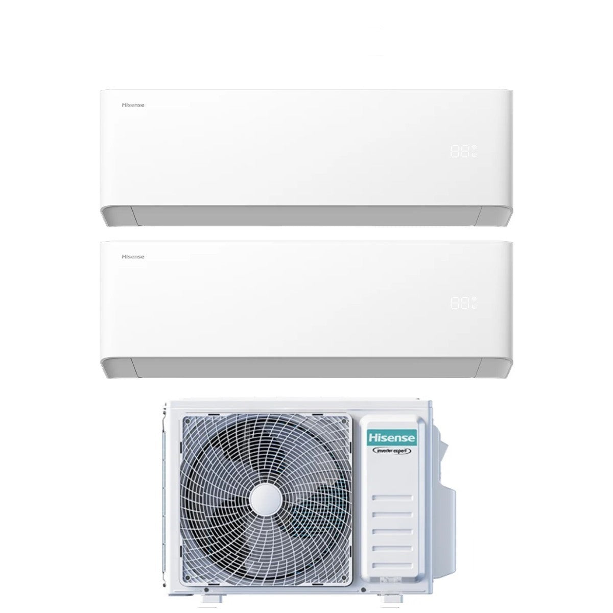 Hisense Dual Split Inverter R-32 Hi-Comfort 9000+12000 BTU 2AMW52U4RXC WiFi Integrated Air Conditioner 9+12