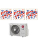 LG Trial Split Inverter R-32 Artcool Air Conditioner Gallery Photo 9000+12000+12000 Btu With Integrated MU3R21 Wi-Fi
