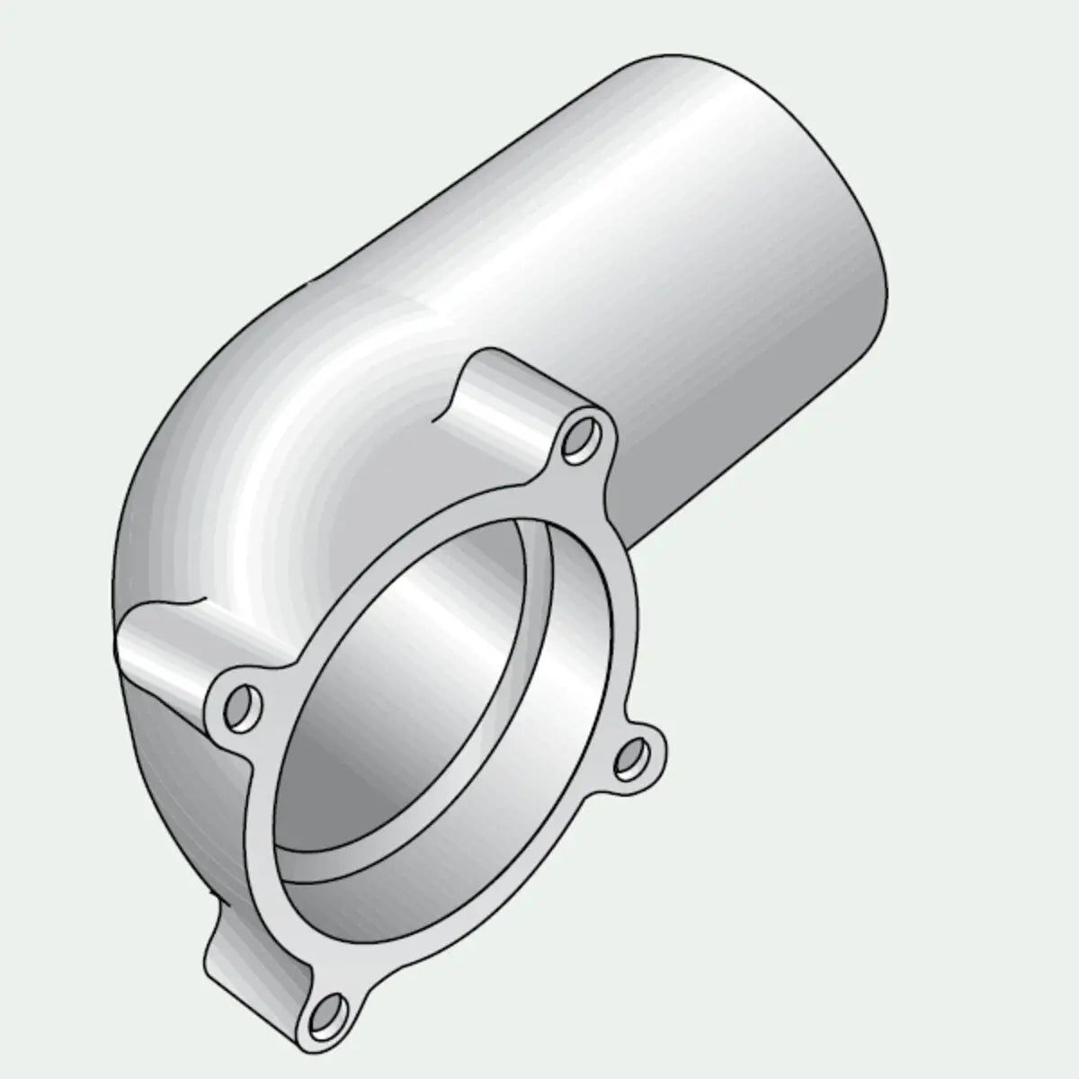 Curva di Partenza Per Scarico Sdoppiato 35 mm Per Stufe Convettive Fondital