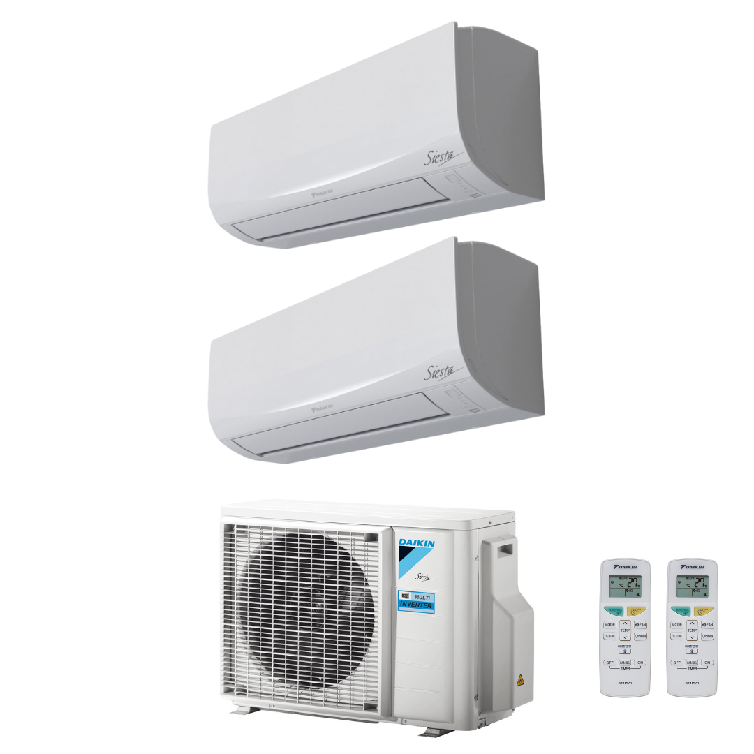 Climatiseur Daikin Siesta Series R-32 9000+12000 BTU à double split inverter avec Wi-Fi intégré 2AMXF40A