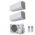 Climatiseur Daikin Siesta Series R-32 9000+12000 BTU à double split inverter avec Wi-Fi intégré 2AMXF40A