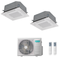 Condizionatore Climatizzatore Hisense Dual Split Inverter a Cassetta 12000+18000 Con 3AMW72U4RJC Wi-Fi Optional - Comando Incluso