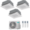 Condizionatore Climatizzatore Hisense Trial Split Inverter a Cassetta 12000+12000+12000 Con 3AMW72U4RJC Wi-Fi Optional - Comando Incluso