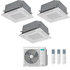 Condizionatore Climatizzatore Hisense Trial Split Inverter a Cassetta 12000+18000+18000 Con 5AMW105U4RQC Wi-Fi Optional - Comando Incluso