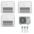 Climatiseur console split inverter Hisense (essai) 9000+9000+12000 BTU avec 3AMW72U4RJC