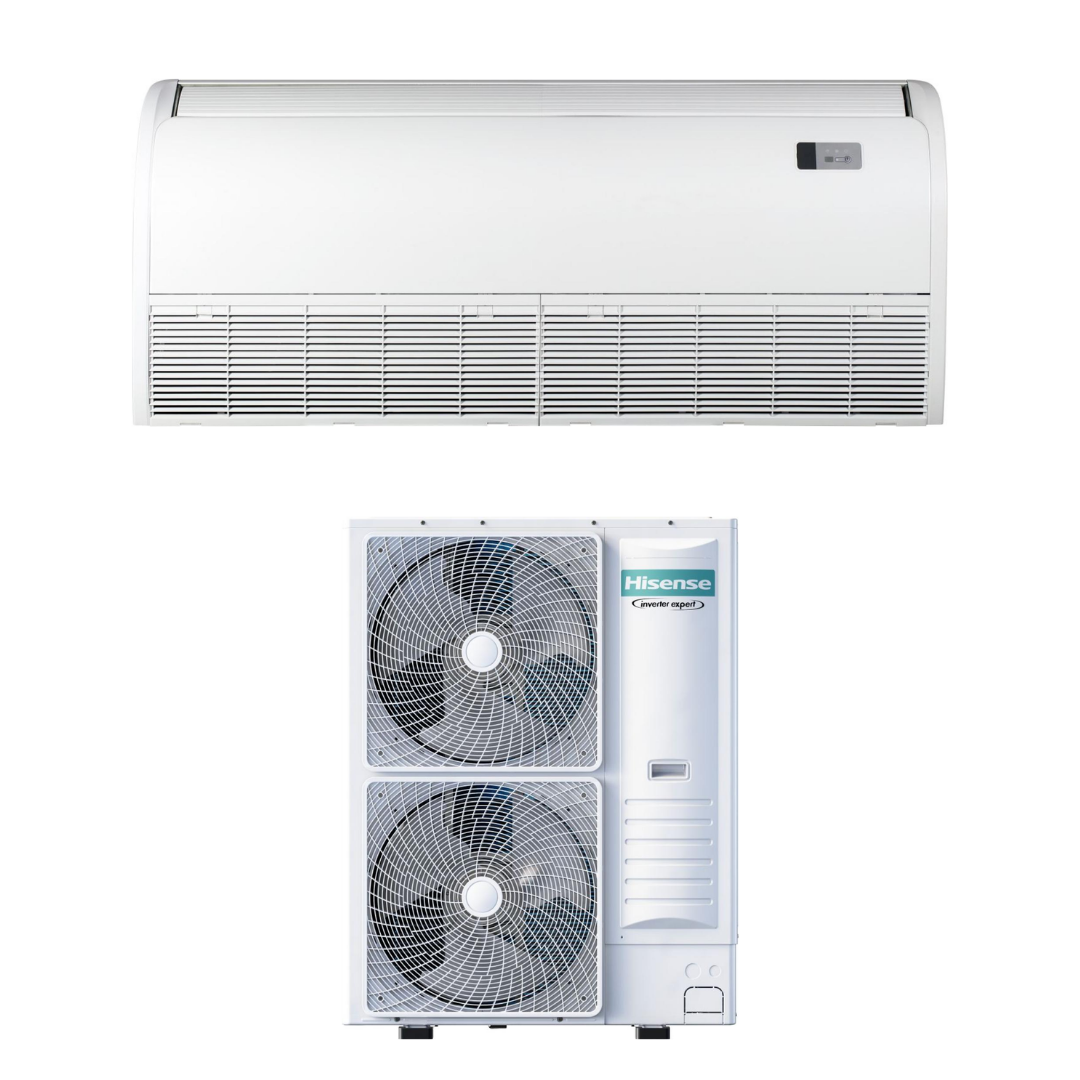 Condizionatore Climatizzatore Hisense Inverter A Pavimento/Soffitto Monosplit Trifase R-32 AUV140UR4RC8/AUW140U6RN8 48000 BTU Wi-Fi Optional  - Comando Incluso