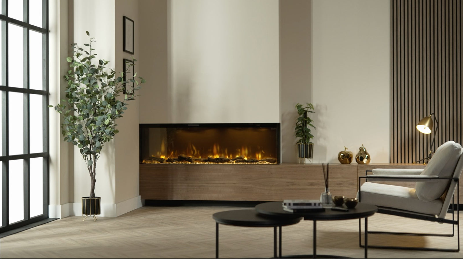 Camino Elettrico da Incasso MaisonFire Modello IGNITE BOLD 60 (157 cm)