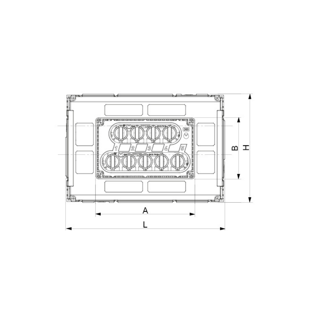TECO Kit Collettore Sanitario Multi Intercettazione da Incasso Modello K4.3 - Uscite 4+3 e 5+4