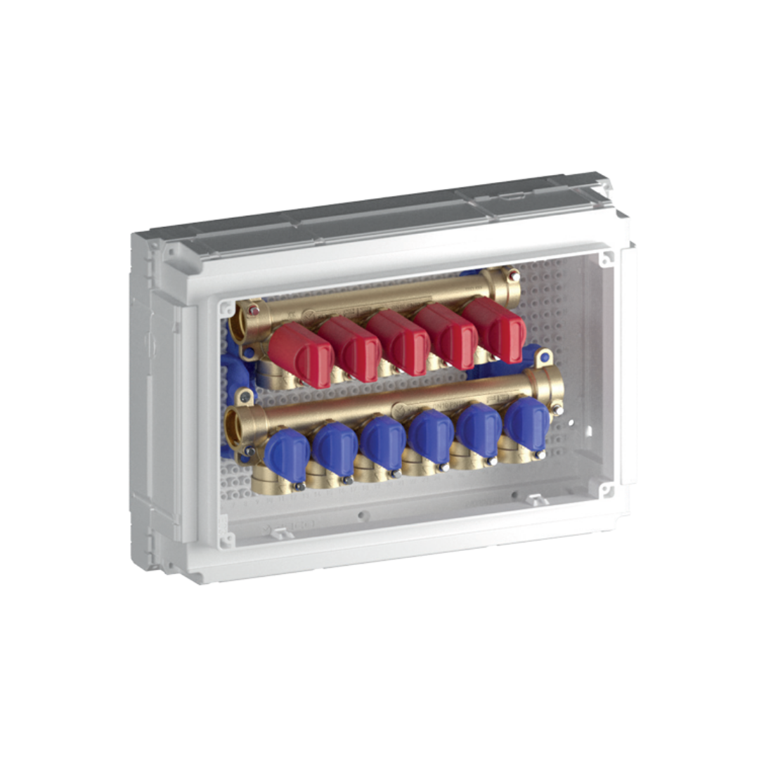 TECO Kit Collettore Sanitario Multi Intercettazione da Incasso Modello K4.3 - Uscite 5+4 e 6+5