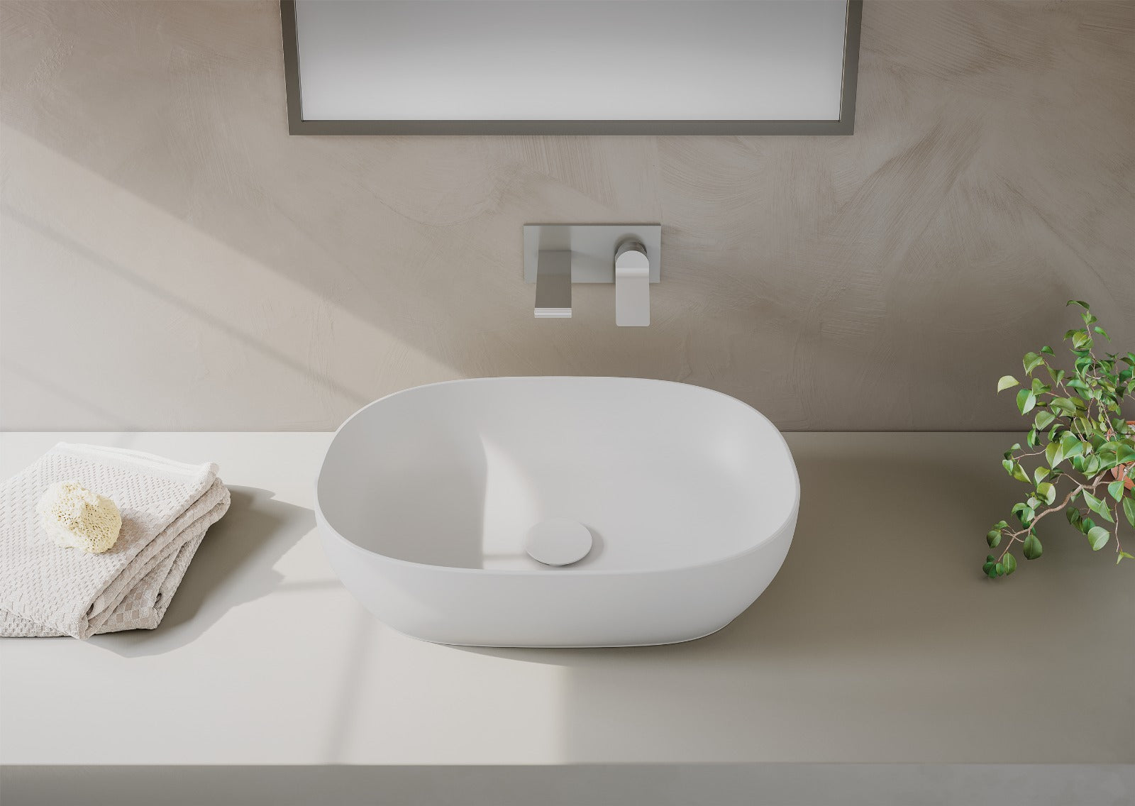 VITRA Lavabo Ovale da Appoggio Serie Outline Modello Catino Oval - 60cm Cod. 5995B - Vari Colori