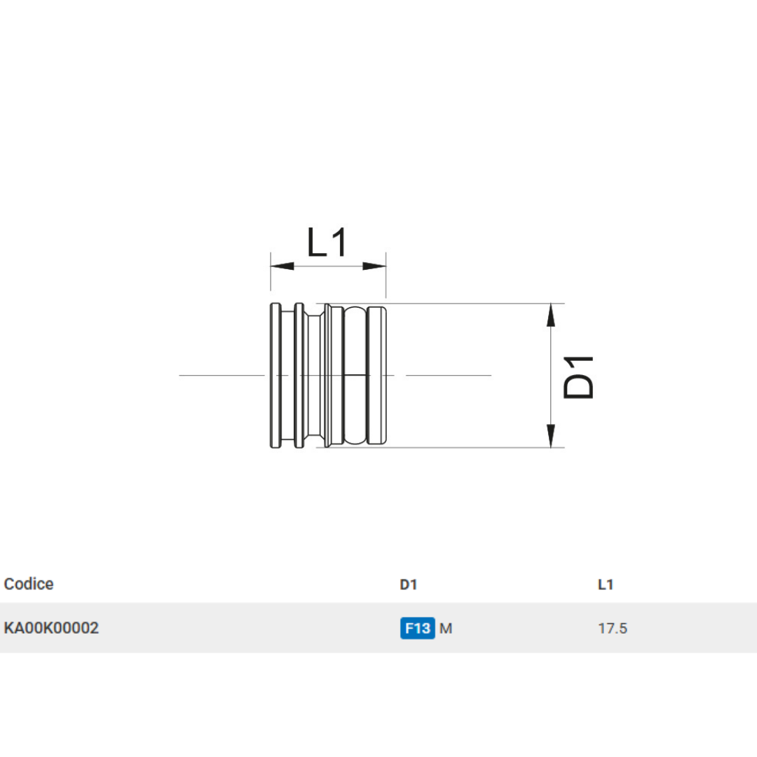 TECO Raccordi FASTEC Tappo F13 / M - Cod. KA00K00002 (20 pz.)
