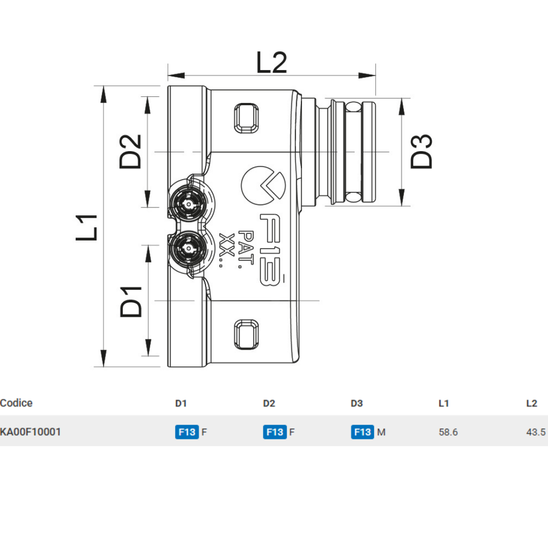 TECO Raccordi FASTEC Giunto Doppio Twin F/F/M - Cod. KA00F10001 (5 pz.)