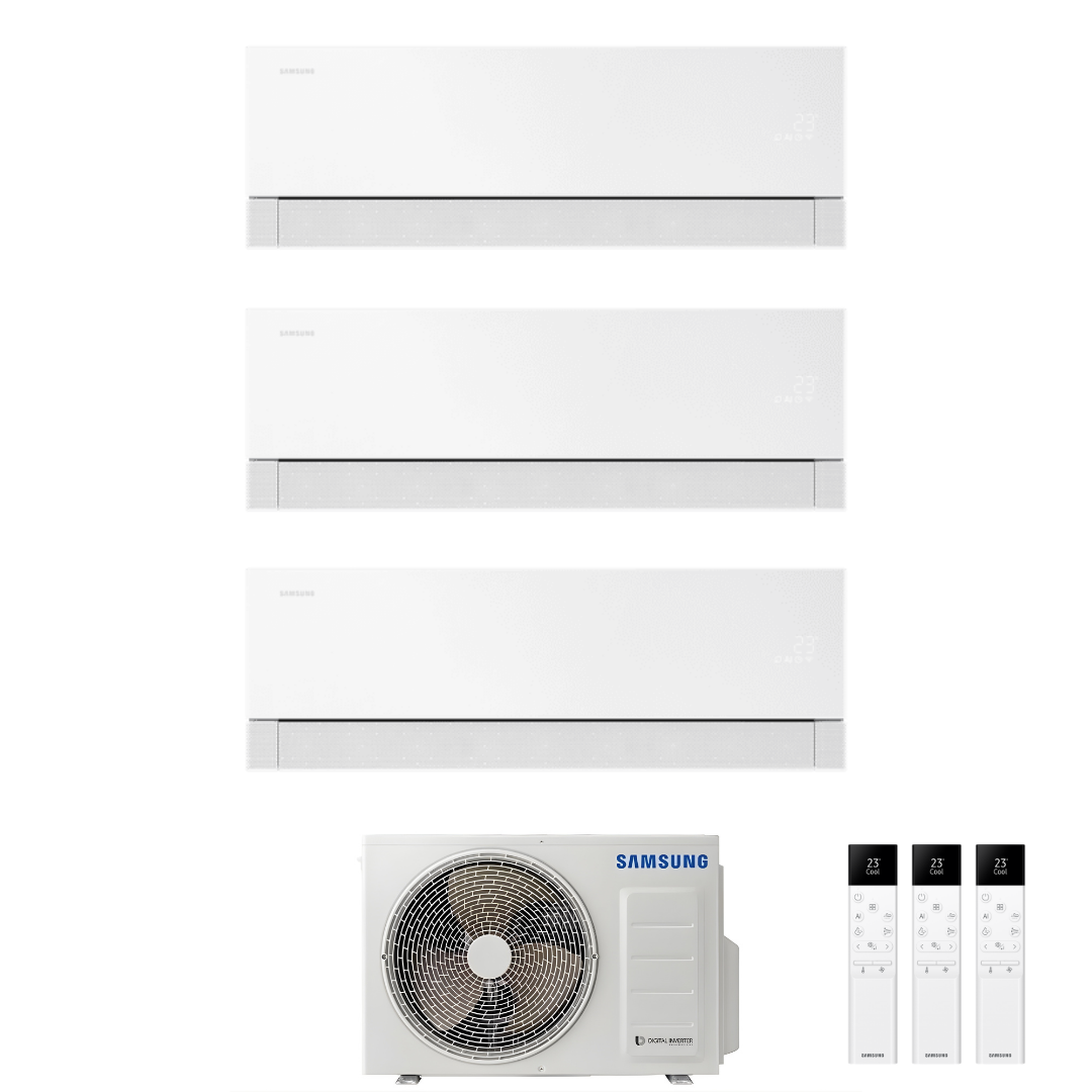 Condizionatore Climatizzatore Samsung Trial Split Inverter Windfree Première R-32 9000+9000+9000 BTU Essential White Wi-Fi Integrato Con AJ052TXJ3KG/EU 9+9+9