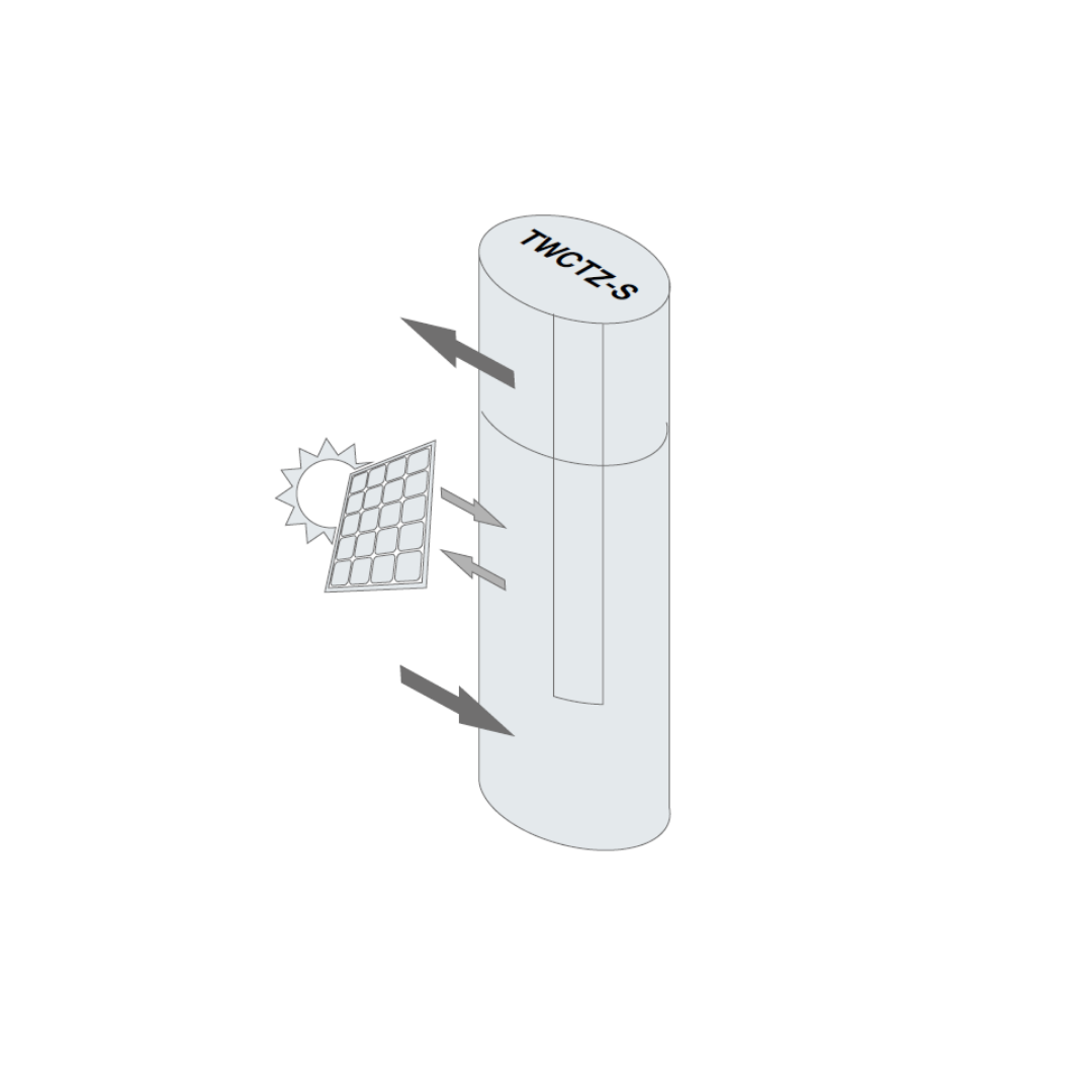 Pompa di Calore Aria/Acqua Per Produzione Acqua Calda Sanitaria Rhoss Electa-SAN Plus 180L Modello TWCTZ-S 200 Con Serpentino R134a Classe A+