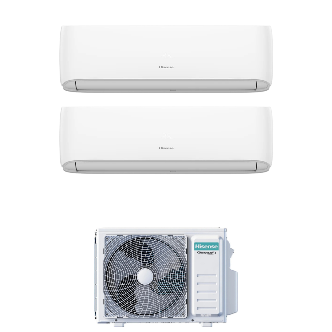 Condizionatore Climatizzatore Hisense Dual Split Inverter R-32 Hi-Comfort 9000+12000 Btu con 2AMW42U4RGC WiFi Integrato 9+12