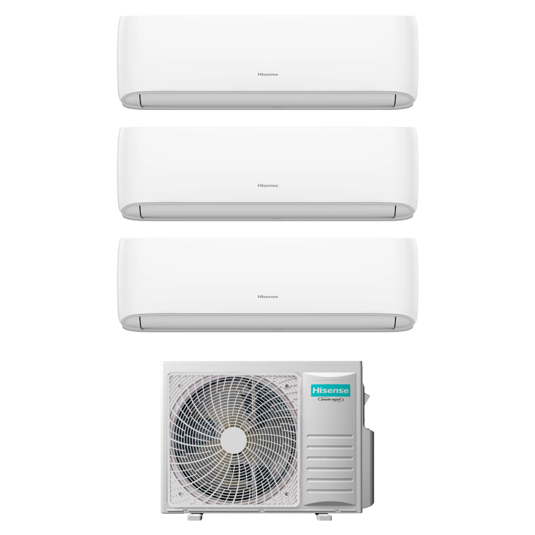 Condizionatore Climatizzatore Hisense Trial Split Inverter R-32 Hi-Comfort 9000+9000+12000 con 3AMW62U4RJC Wifi Integrato 9+9+12