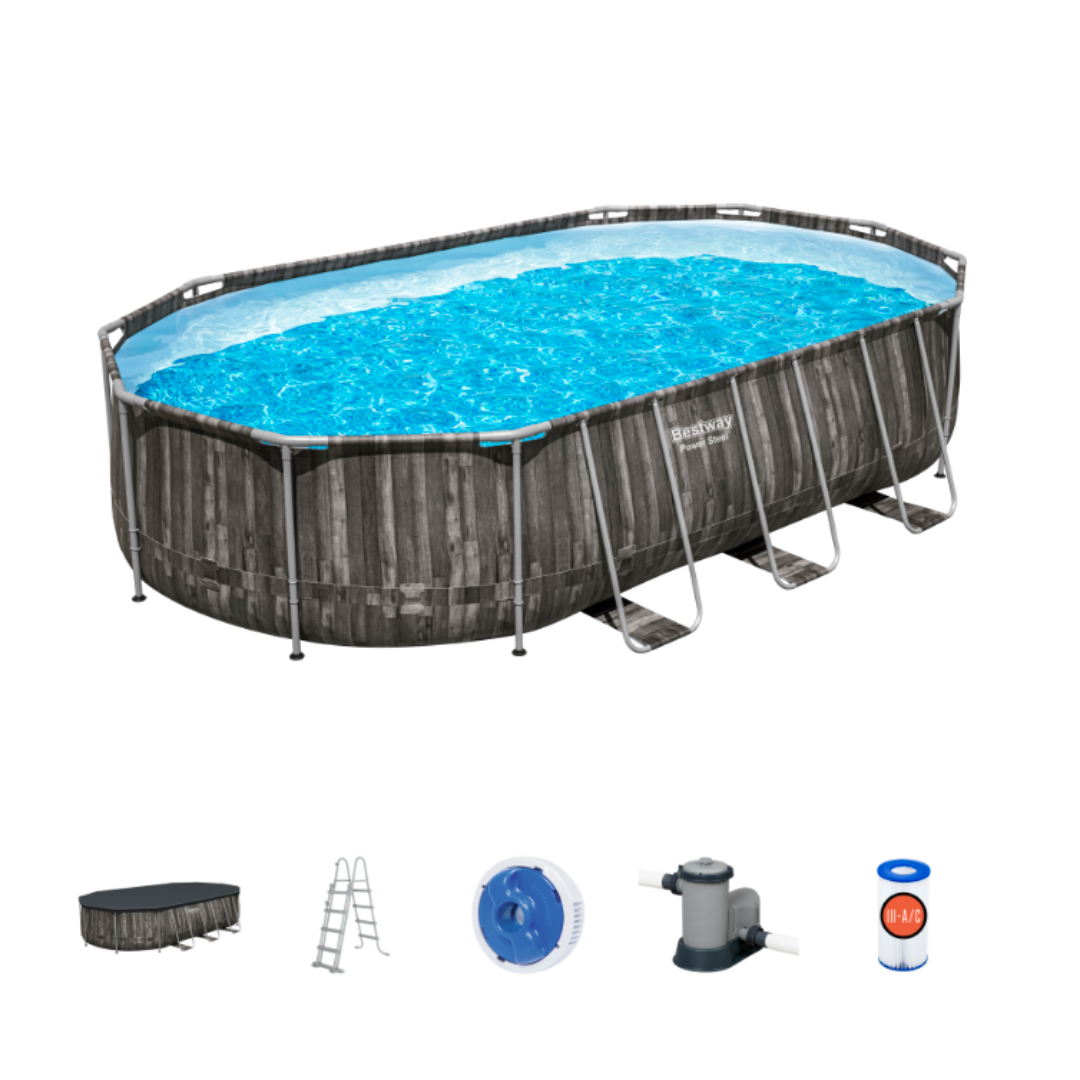 PISCINA BESTWAY STEEL PRO MAX C/TELAIO 610X366X122H - Cod. 5611R
