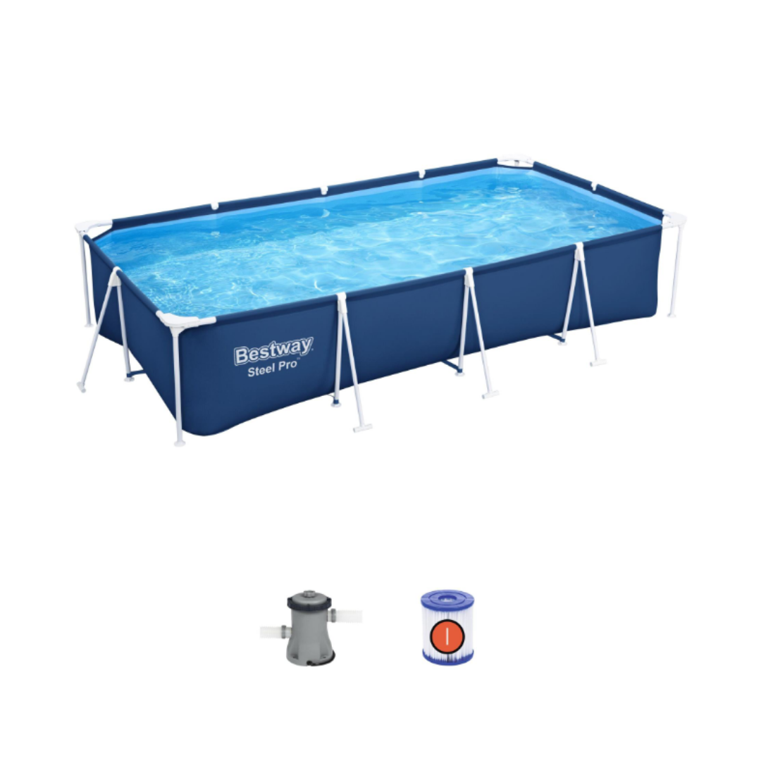 PISCINA BESTWAY STEEL PRO C/TELAIO E POMPA 400X211XH81 CM - Cod. 56424