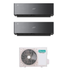 Condizionatore Climatizzatore Hisense Dual Split Inverter R-32 Serie Energy Pro X Black 9000+9000 BTU Con 2AMW35U4RGC Wi-Fi Integrato 9+9