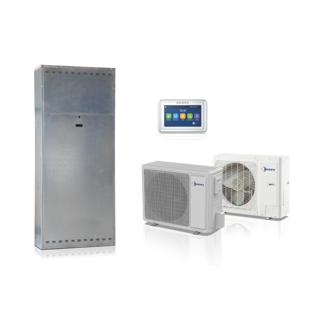 Pompa di Calore Aria/Acqua a Due Sezioni Da Incasso Inverter Rhoss Electa-Ecos B-IN MHAITI 106 + IUB 06 + IN/150 R-32 A++ - Primo Avviamento Incluso